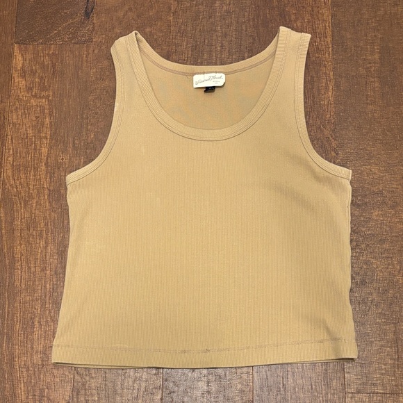 Universal Thread Tan Ribbed Tank Top - Picture 1 of 3